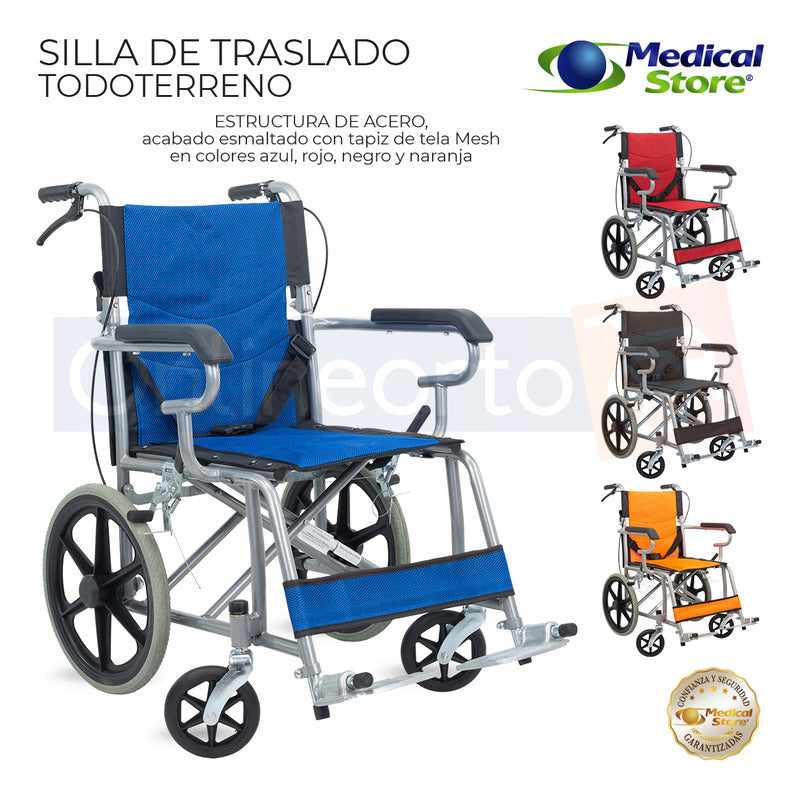 Silla De Ruedas De Lujo Plegable Compacta Todo Terreno Ms