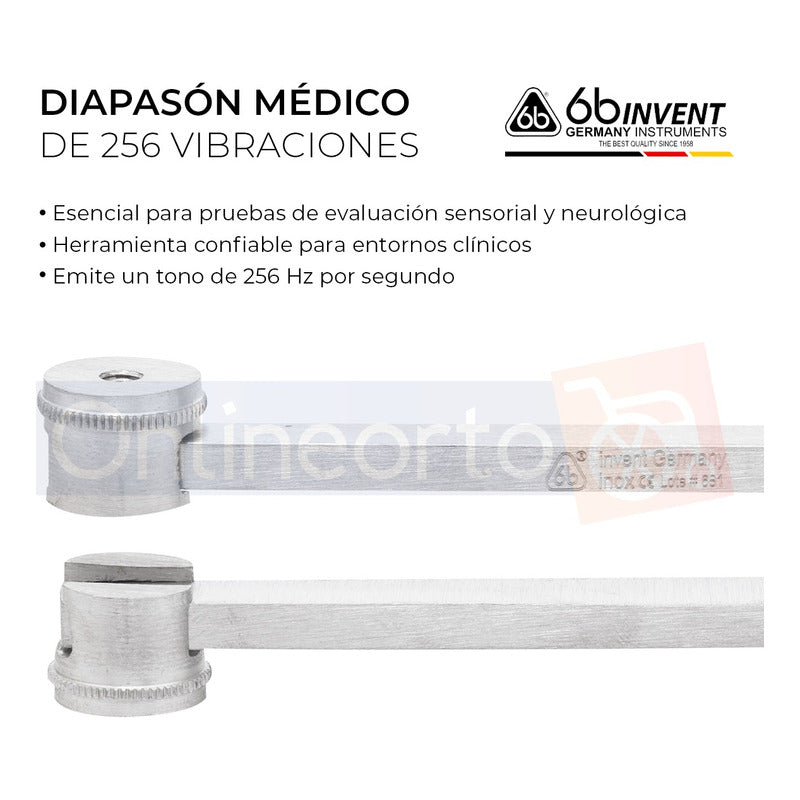 Diapasón Para Diagnóstico Instrumental Médico 256 C