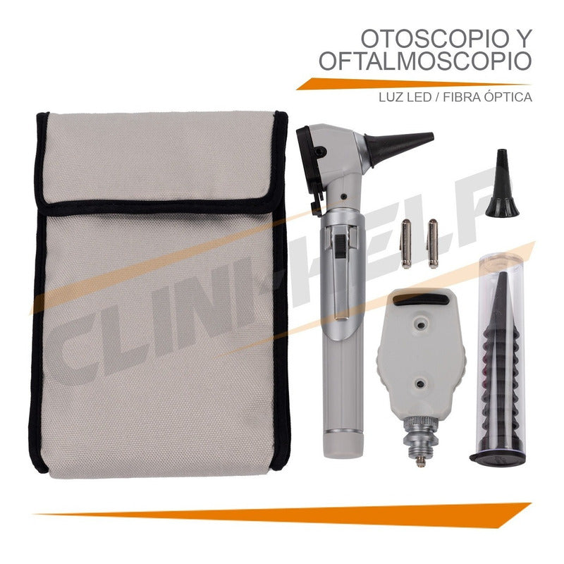 Oftalmoscopio Otoscopio Medico Diagnostico Luz Led Estuche