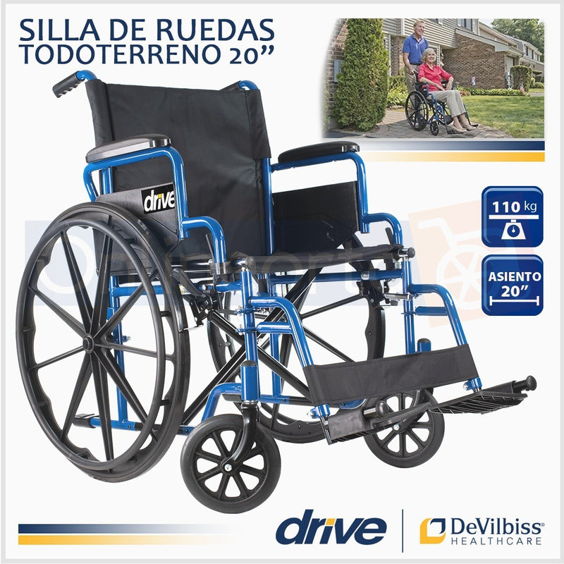 Silla De Ruedas Blue Streak De Lujo Marca Drive Medical