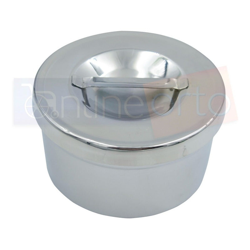 Recipiente Algodonero Torundero 500 Ml Con Tapa Acero Inox.