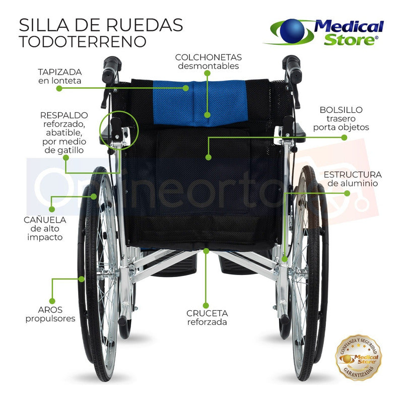 Silla De Ruedas Plegable Aluminio Descansapies Envio Gratis