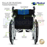 Silla De Ruedas Plegable Aluminio Descansapies Envio Gratis