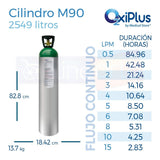 Tanque De Oxigeno Cilindro M90 2549 Lts Marca Drive