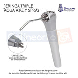 Jeringa Triple Dental Agua Aire Spray Acero Inoxidable