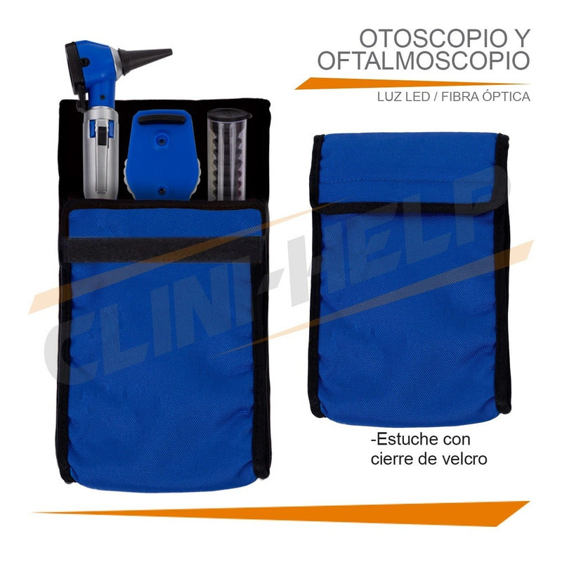 Oftalmoscopio Otoscopio Medico Diagnostico Luz Led Estuche