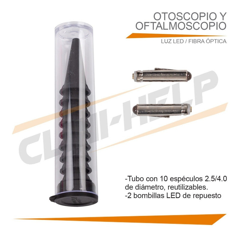 Otoscopio Oftalmoscopio Medico Diagnostico Luz Led Estuche