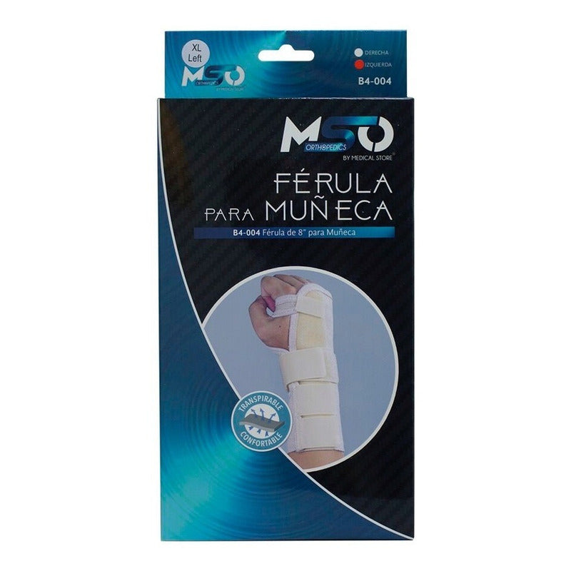 Ortesis Soporte Para Muñeca Con Ferulas Anatómicas Marca Mso