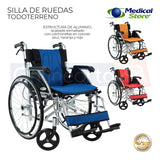 Silla De Ruedas De Super Lujo Ligera Aluminio Medical Store