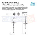 Instrumental Carpule Jeringa Dental Acero Inox Anestesia