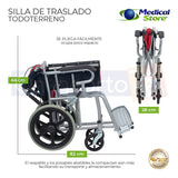 Silla De Ruedas De Lujo Plegable Compacta Todo Terreno Ms
