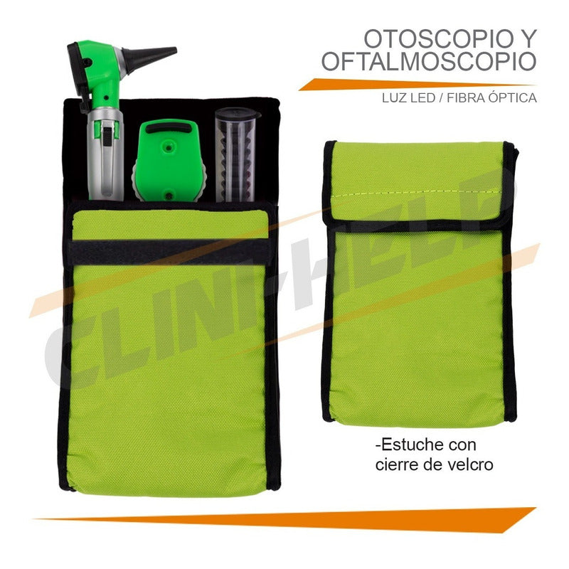 Oftalmoscopio Otoscopio Medico Diagnostico Luz Led Estuche