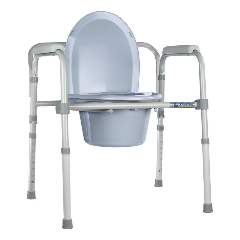 Silla Comodo Aumento Ducha Para Wc Baño 3 En 1 Plegable Ms