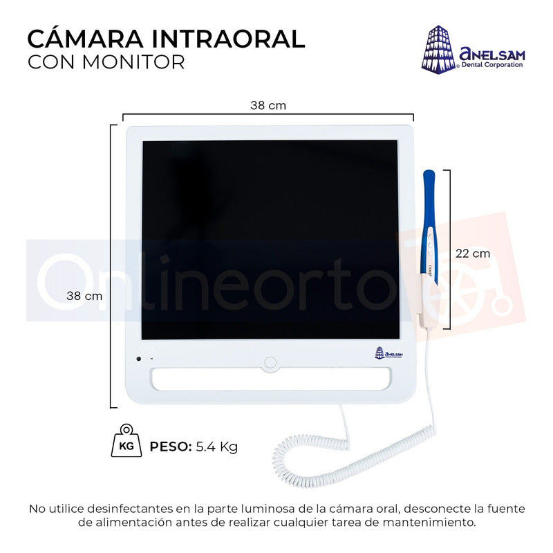 Kit Multimedia Dental Con Cámara Intraoral Y Monitor