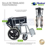 Silla De Ruedas De Lujo Plegable Compacta Todo Terreno Ms