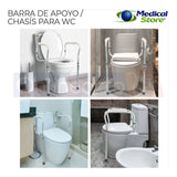 Barandales Chasis Barra Para Baño Wc Aluminio Medical Store