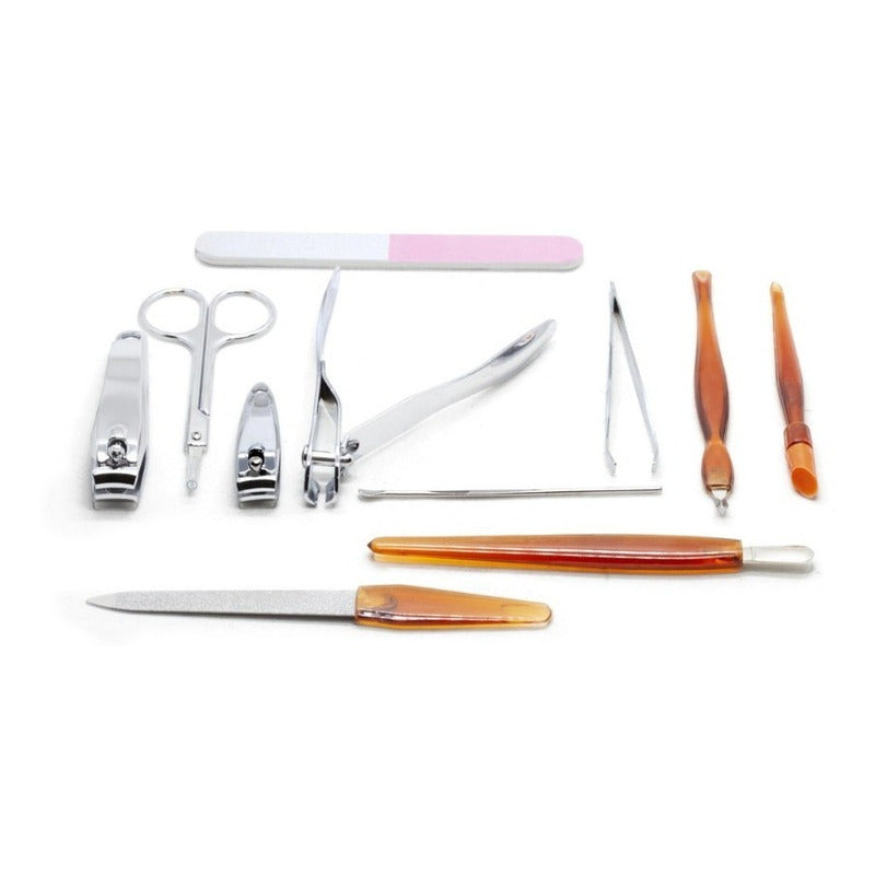 Estuche Set Manicure Pedicure Pies Manos Acero Inox 18 Pzas