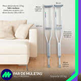 Muletas Axilares Ajustables De Aluminio Ch-m-g Medical Store