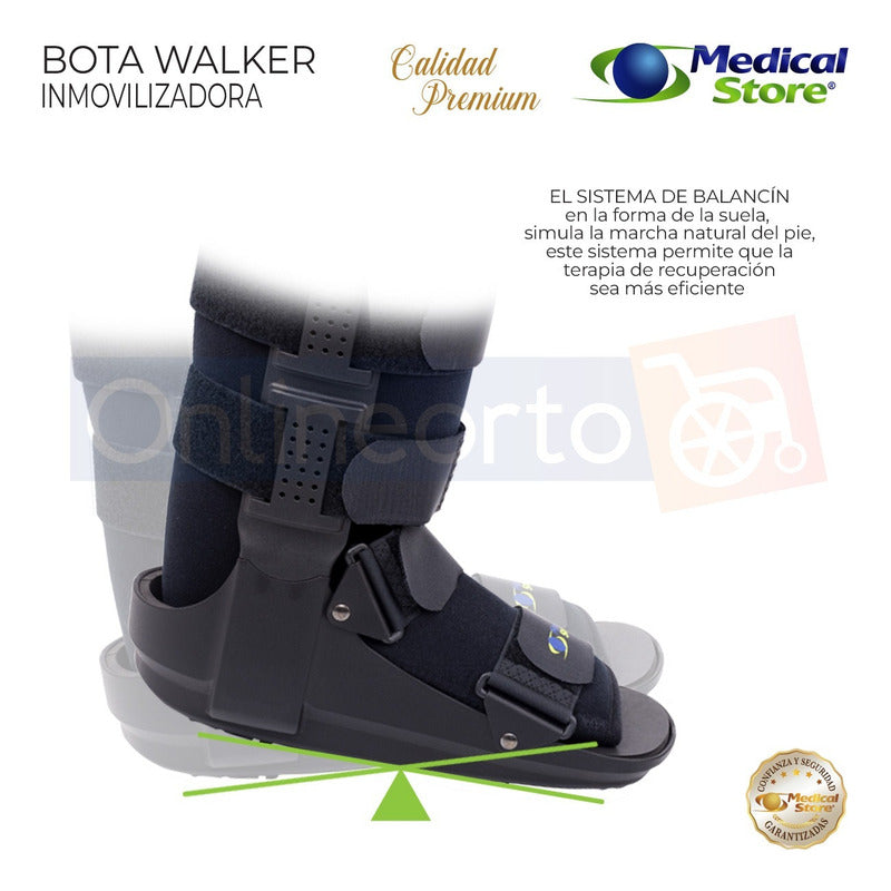 Bota Ferula Larga Walker Para Tobillo Inmovilizadora De Lujo