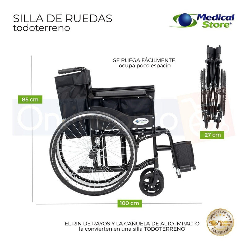 Silla De Ruedas De Lujo Plegable Compacta Todo Terreno Drive