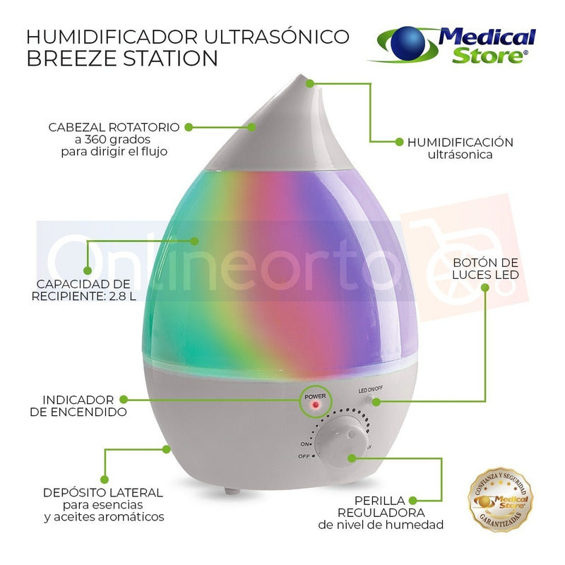 Humidificador Ultrasonico Aroma Terapia Marca Medical Store