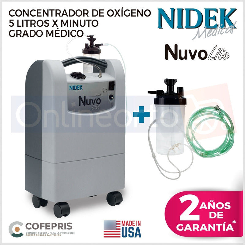 Concentrador De Oxigeno 5 Litros Nuvo Lite Marca Nidek