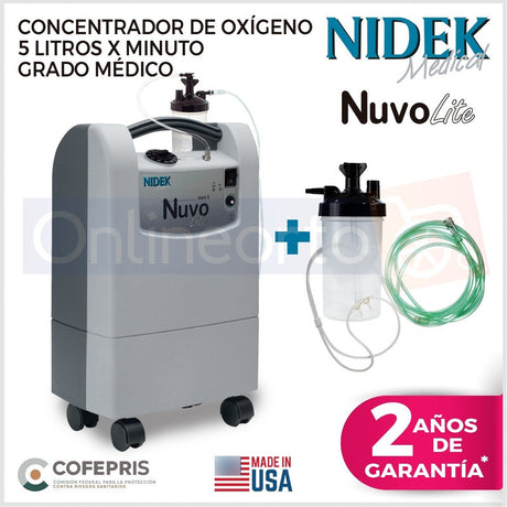 Concentrador De Oxigeno 5 Litros Nuvo Lite Marca Nidek