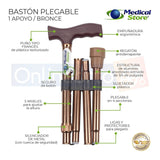 Baston Plegable Con Altura Ajustable Marca Medical Store