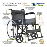 Silla De Ruedas De Lujo Plegable Compacta Todo Terreno Ms