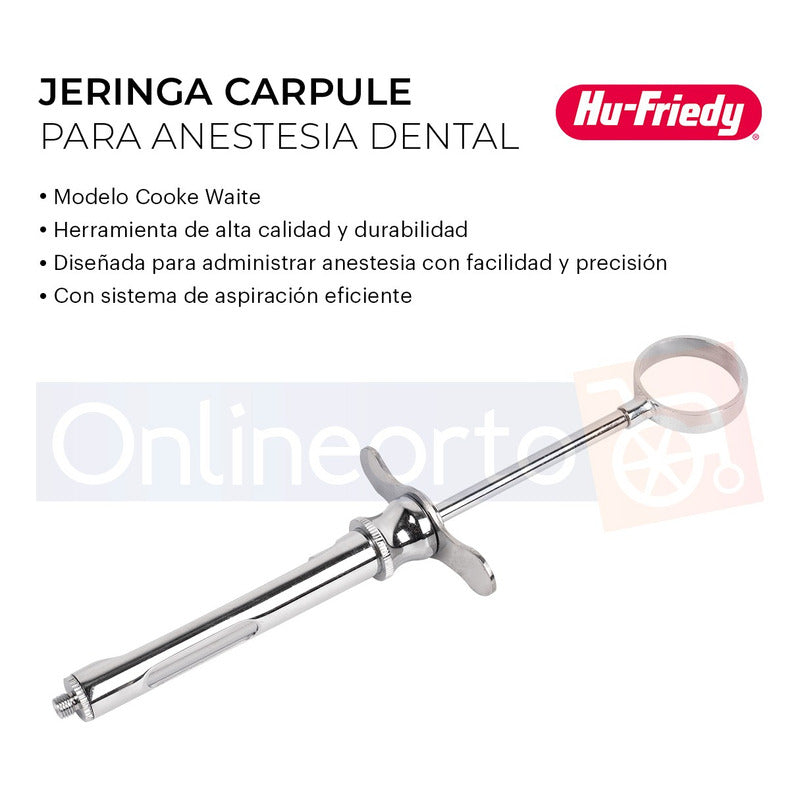 Jeringa Carpule Para Anestesia Instrumental Dental Hu-friedy