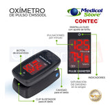 Oxímetro De Pulso Para Dedo Contec Cms50dl Negro