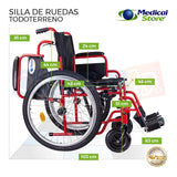 Silla De Ruedas Llantas Neumaticas De Lujo Todo Terreno