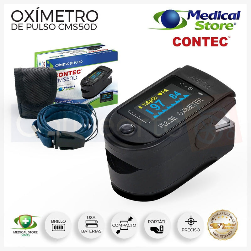 Oximetro De Pulso Adulto Pediatrico Medico Para Dedo