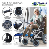 Silla De Ruedas Eléctrica Plegable Llanta Neumática