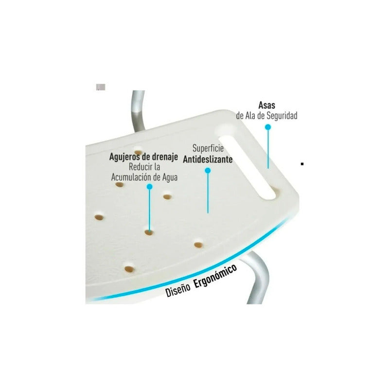 Silla Para Ducha Banco Ortopédica Para Baño Regadera Ajustable