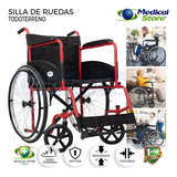 Silla De Ruedas Traslado Ligera Compacta Gris Medical Store