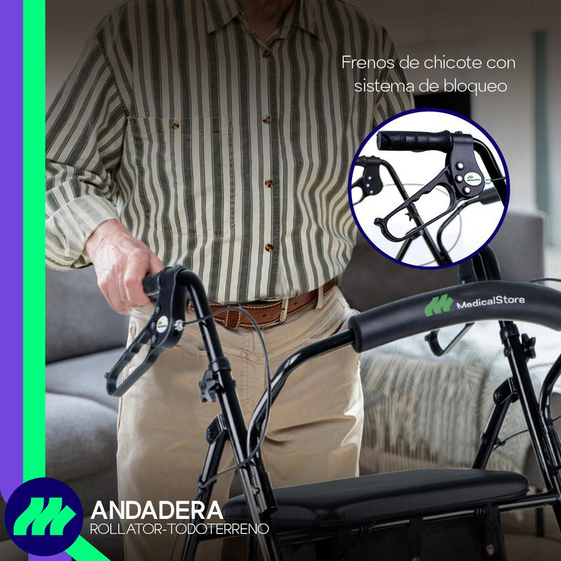 Andadera Ortopedica Rollator Asiento Silla Adulto Todo Terre