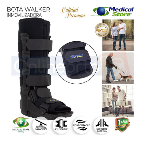 Bota Ferula Larga Walker Para Tobillo Inmovilizadora De Lujo