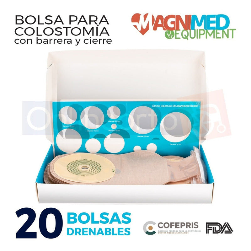 Bolsas Para Colostomia Drenable Con Barrera Y Cierre 20 Pzas