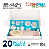 Bolsas Para Colostomia Drenable Con Barrera Y Cierre 20 Pzas