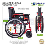 Silla De Ruedas Todo Terreno De Lujo Con Descasapies Tornado