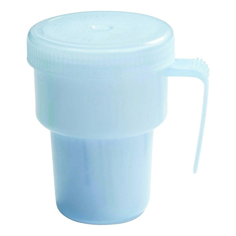 Vaso De Una Manija Con Tapa Para Usar Con Popote Marca Drive