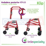 Andadera Posterior Klip Especializada Exchica 4 Ruedas