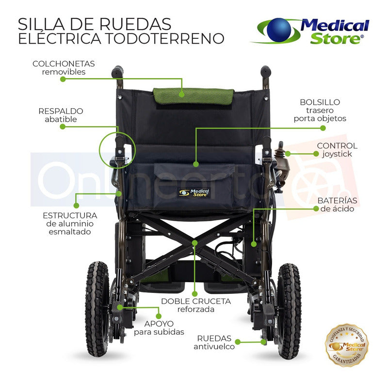 Silla De Ruedas Eléctrica Ligera Aluminio Plegable