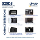 Concentrador De Oxigeno 5 Lts Drive Con 2 Vasos Y Cánula