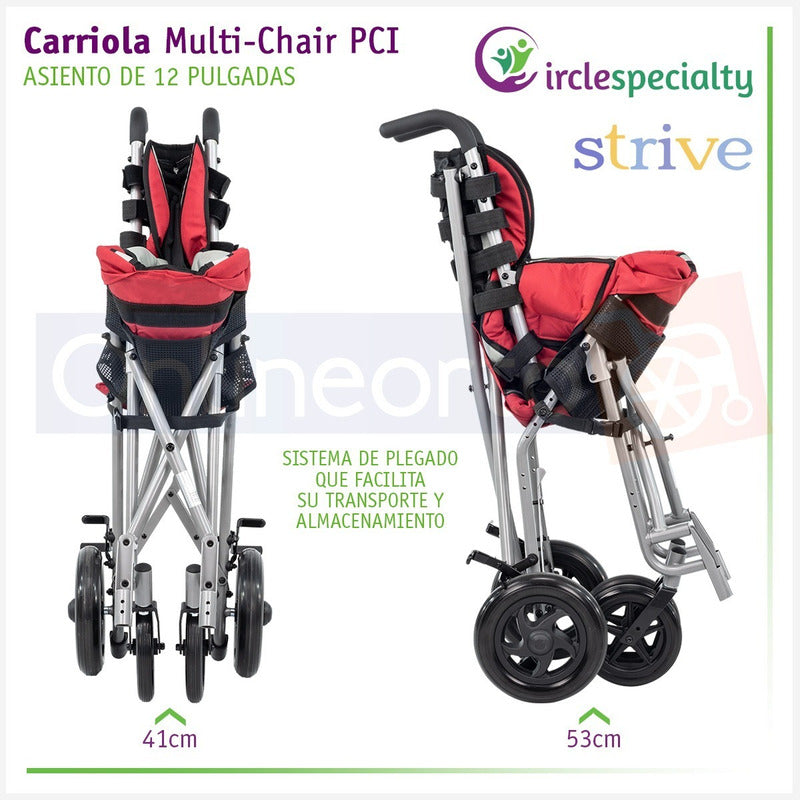 Silla De Ruedas Pediátrica Carriola Infantil Pci