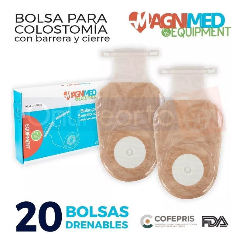 Kit 20 Bolsas Para Colostomia Osto System Adulto Drenable