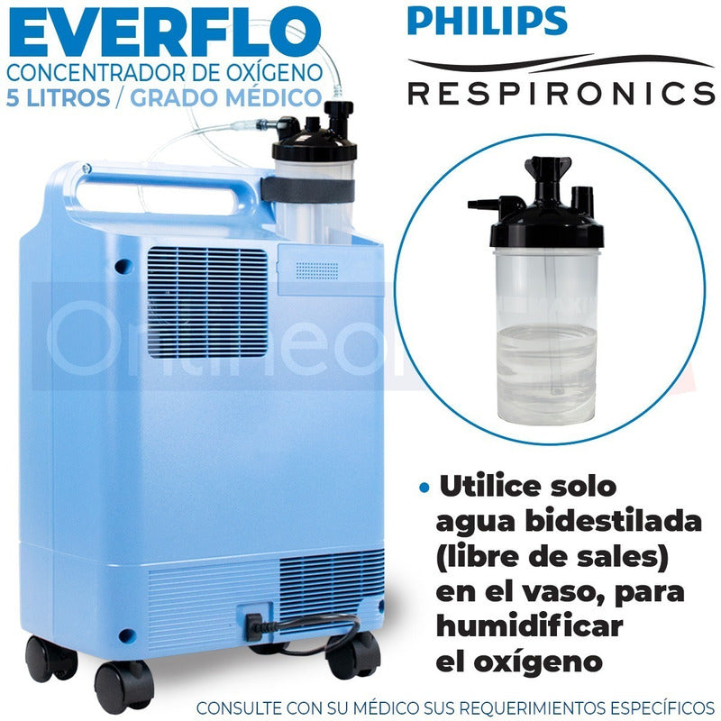 Concentrador De Oxígeno 5 Litros Everflo Philips Respironics