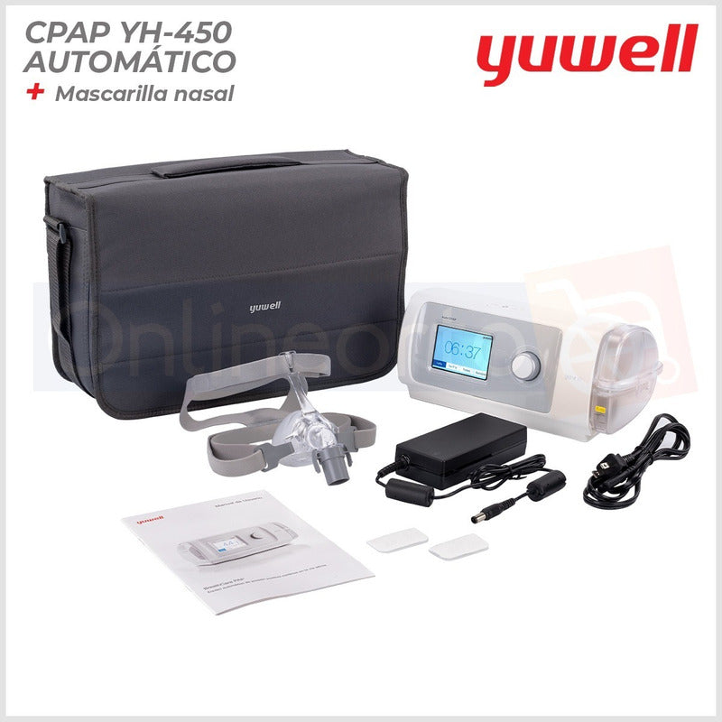 Cpap Automatico Yuwell Apnea Con Humidificador Y Mascarilla