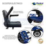 Silla De Ruedas Scooter Eléctrico  4 Ruedas Plegable Luz Led